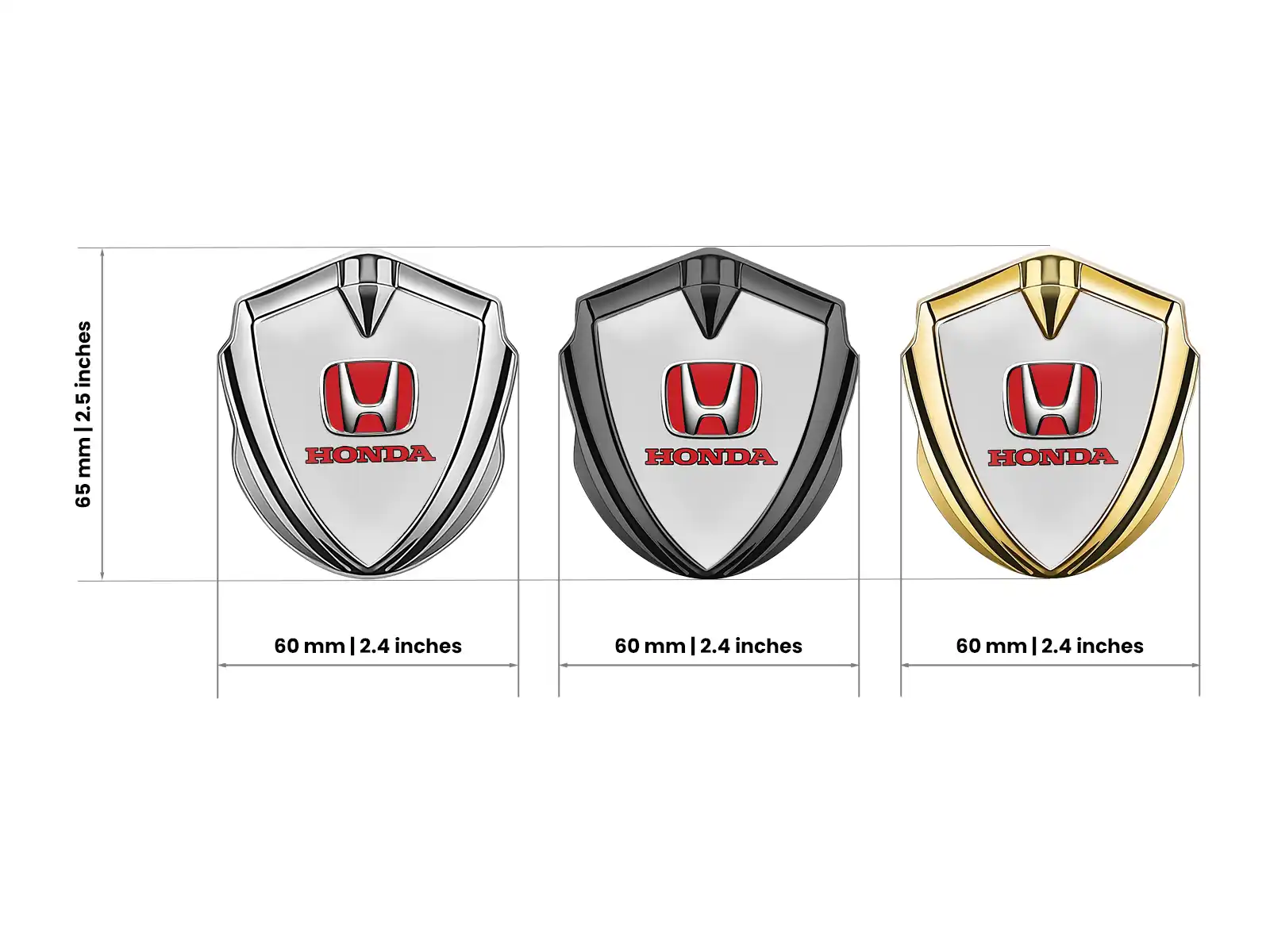 Honda Emblem Metall Abzeichen Sportliches Design Schick